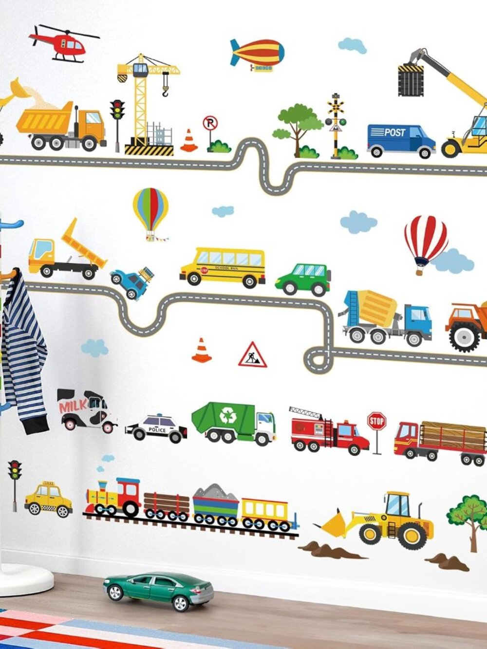 Car Road Transports Vehicles Construction Wall Decals Stickers